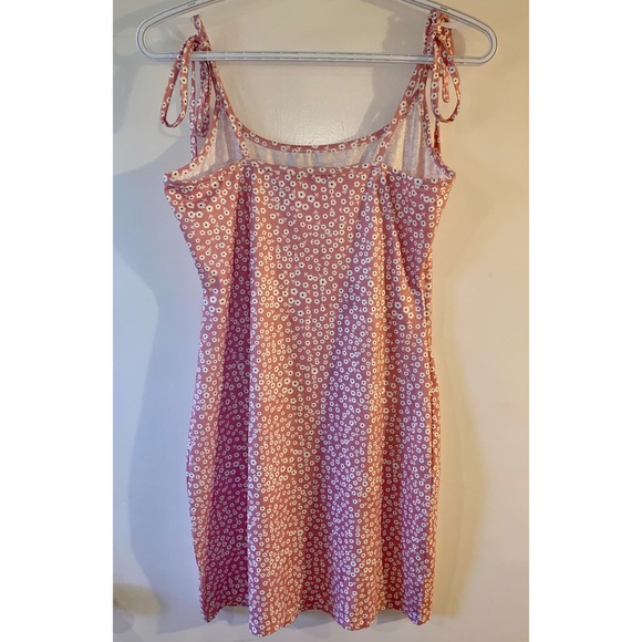 Pink Floral Knot Shoulder Dress - Picture 2 of 2